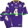 Reebok Minnesota Vikings #4 Brett Favre purple Jersey 50th Anniversary C Patch